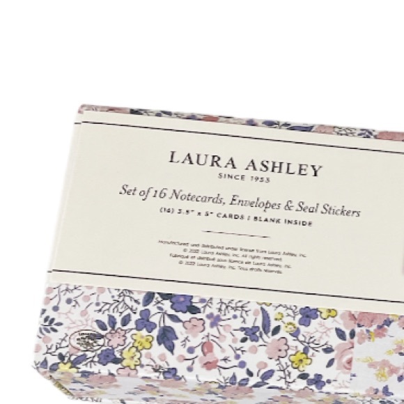 NEW Laura Ashley THANK YOU Notecards Envelopes & Seal Stickers Set - Picture 5 of 6